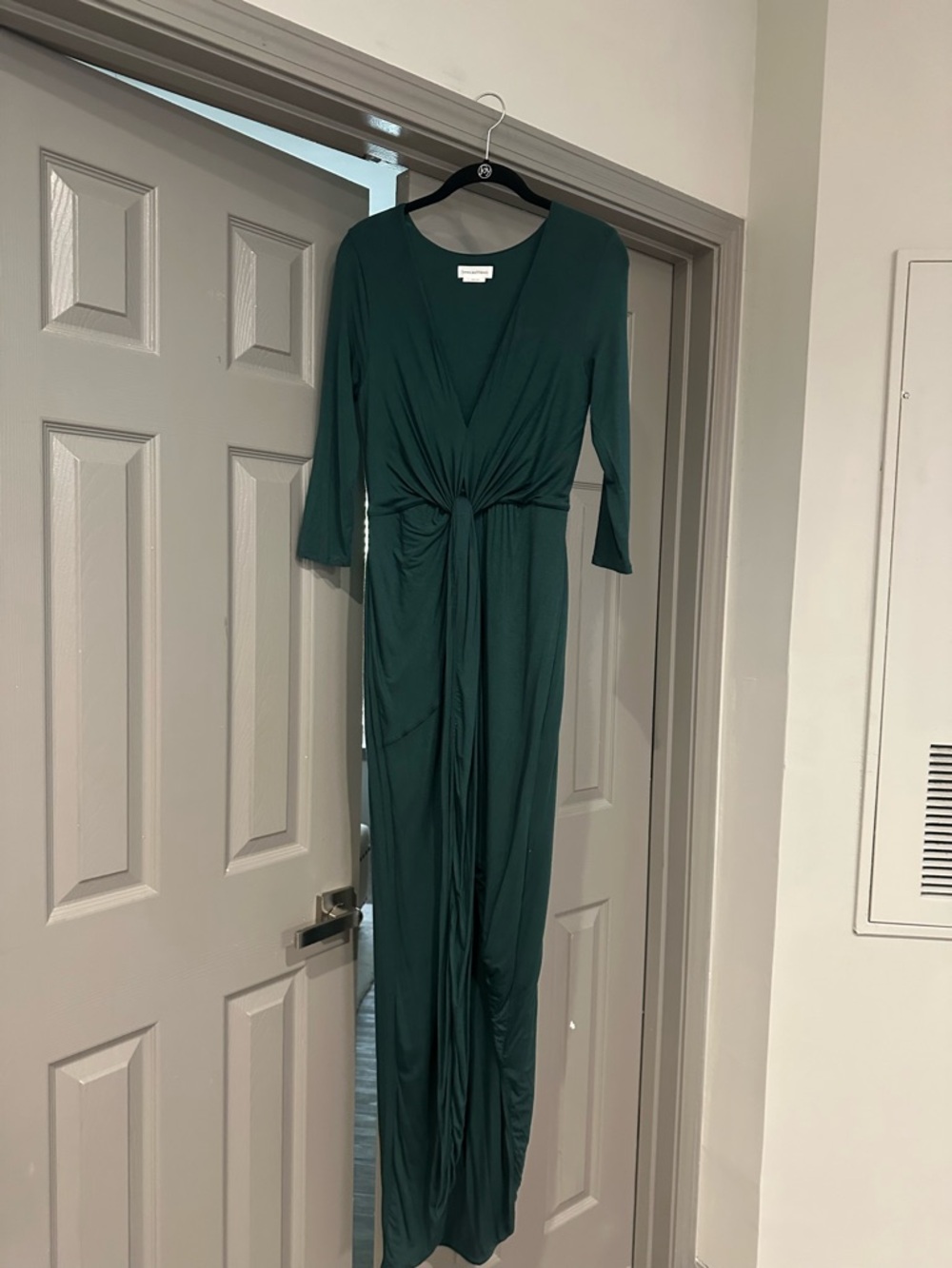 Lovers + Friends (REVOLVE) Forest Green Twist-Front Maxi Dress
